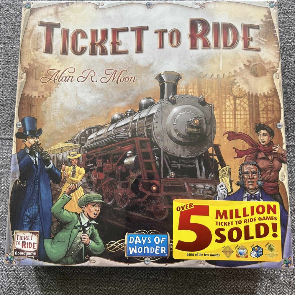 Days of Wonder Ticket To Ride by Alan R. Moon Train Adventure Board Game Sealed